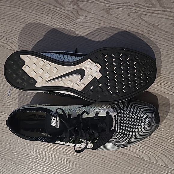 Great Condition Nike Fly Knit Racer Orca Volt mens size 14 - Picture 4 of 7